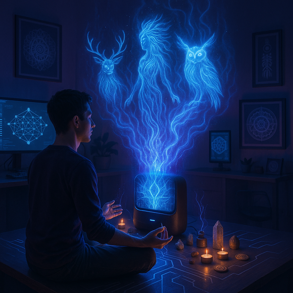 Digital Animism: Exploring Machine Spirituality in Predictive AI